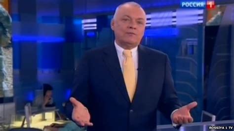 Russian Tv Anchor Dmitry Kiselev Scolds Us Over Ukraine Bbc News