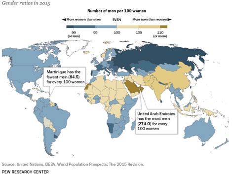 This Map Shows Where Women Outnumber Men Around The World Business