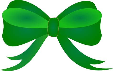 Green Christmas Bow Clip Art