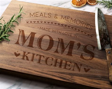 Mothers Day Cutting Board T For Mom Love You Mom Etsy