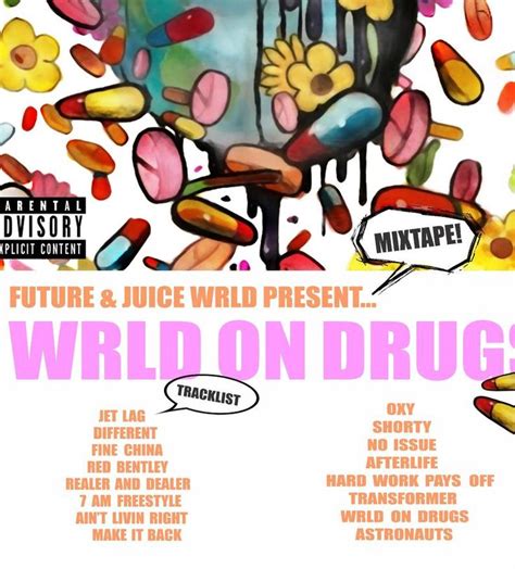 Juice Wrld Poster Wrld On Drugs Album Tracklist Poster Etsy Fashion