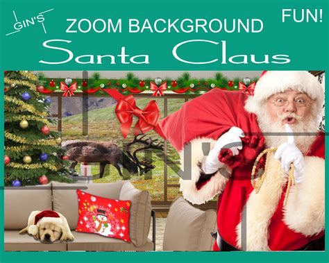 Digital Drawing And Illustration Zoom Background Santa Claus Christmas