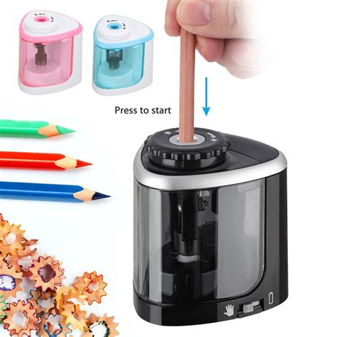 Electric Battery Operated Pencil Sharpener Desk School Office Portable
