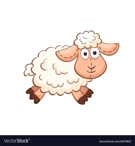 Cartoon Sheep Vector Image On