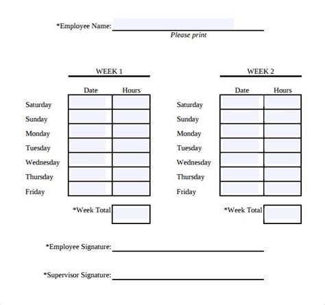 Simple Time Sheet Printable Template Business Psd Excel Word Pdf