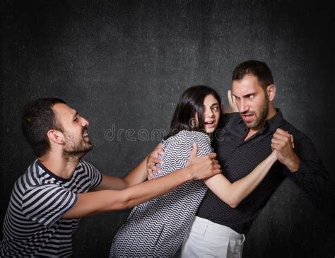 Funny Threesome Problems Stock Photo Image Of Embracing