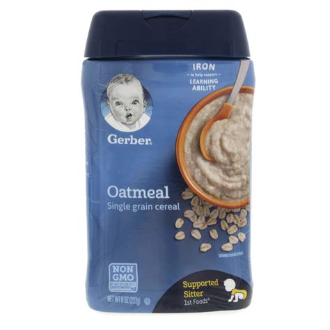 Gerber Oatmeal Cereal Single Grain 227g Baby Cereals Lulu Uae