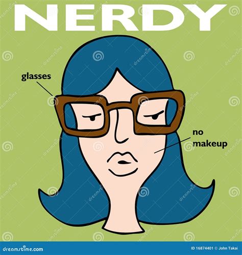 Nerdy Girl With Glasses Stock Vector Illustration Of Lady 16874401