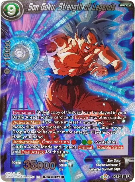 Son Goku Strength Of Legends Players Choice Promotion Cards