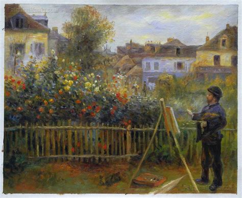 Claude Monet Painting In His Garden At Argenteuil Pierre Auguste