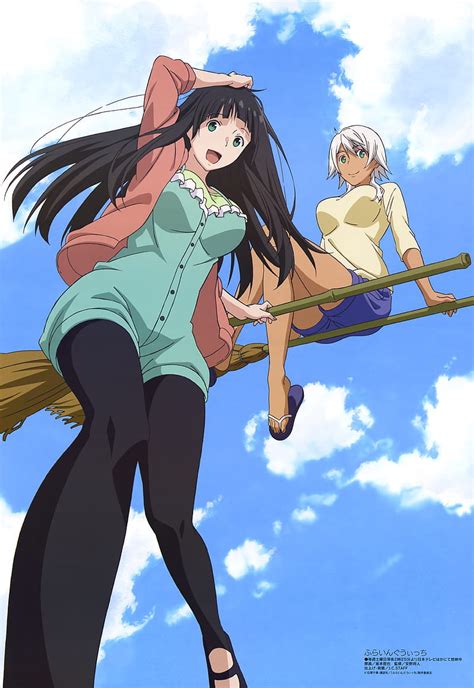 Flying Witch Anime Girls Makoto Kowata Akane Kowata Hd Phone