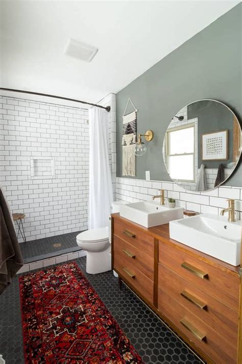 Bathroom tiles yourself then, you can cut down the labor cost bathroom tiles is a good bathroom tiles. 56 Trendy Mid-Century Modern Bathrooms To Get Inspired ...