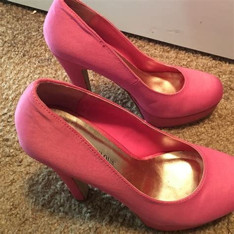 Shoes Hot Pink Satin Heels With Platform Poshmark