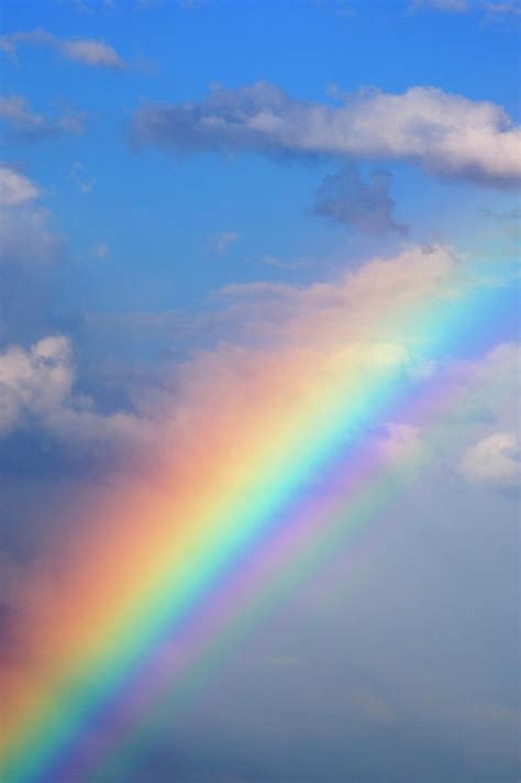 Rainbow With Blue Sky And Clouds Photograph By Wesley Hitt Fine Art