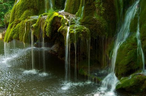 Devostock Romania Waterfalls Bigar Waterfall Crag Moss 4k Devostock