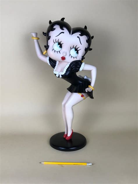2000s Vintage Betty Boop Waitress Resine Statue By Fleischer Studios