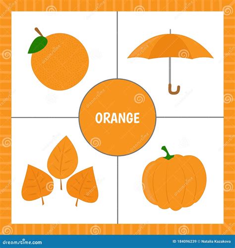 Learning Colors Orange Stock Vector Illustration Of Isolated 184096239