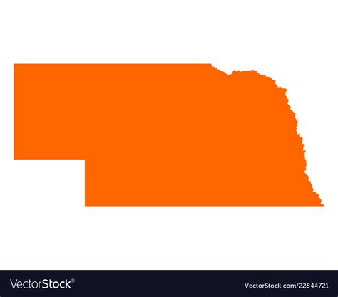 Map Of Nebraska Royalty Free Vector Image Vectorstock