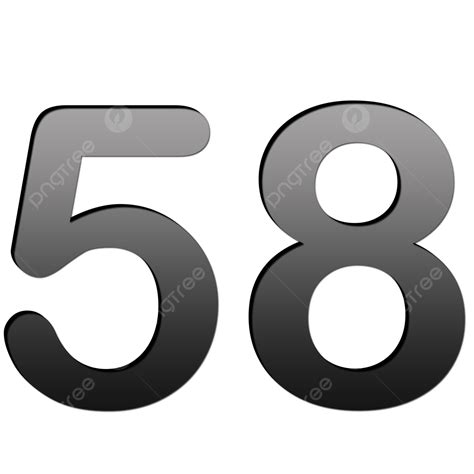 Número Preto 58 No Fundo Texturizado De Metal Png 58 Fundo Número