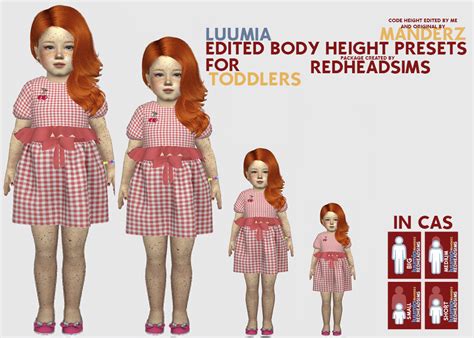 Black Sims Body Preset Cc Sims 4 Edited Body Height Presets For Kids
