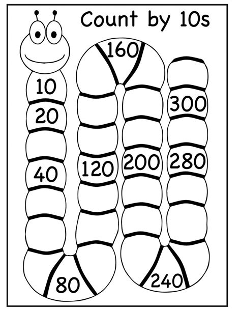 skip count by 10 worksheet