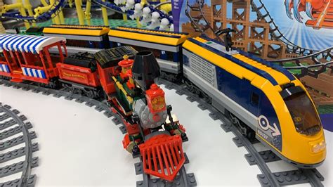 Lego Trains And Cdx Blocks Sidewinder Roller Coaster Youtube