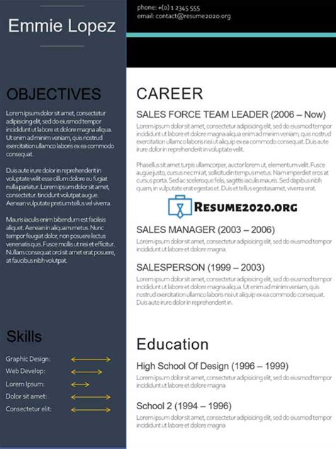 Resume templates find the perfect resume template. Best Resume Templates 2020 ⋆ Free 30 Examples in Docx