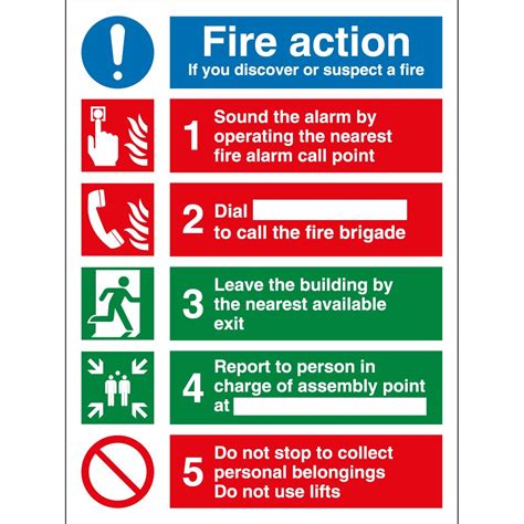 Fire Action Poster 1 Compliance Standard Group