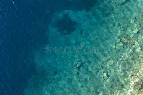 Abstract Background Of Turquoise Water Aerial View Stock Image Image
