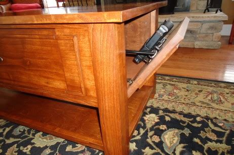 Remote unlocking weapons storing coffee table w/ hidden drawer i tried searching the hidden compartment coffee table ideas | roy home design. Plans Coffee Table With Hidden Gun Storage PDF Woodworking