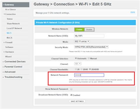 How To Change The Wifi Password On A Bluecurve Gateway