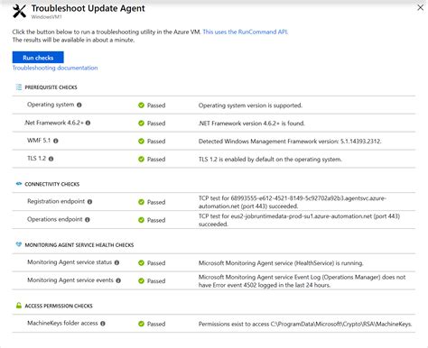 agent update issues checks troubleshoot azure automation microsoft docs windows prerequisite system