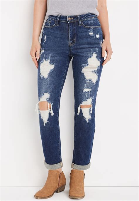 Judy Blue® Boyfriend High Rise Ripped Jean In 2022 Judy Blue Jeans