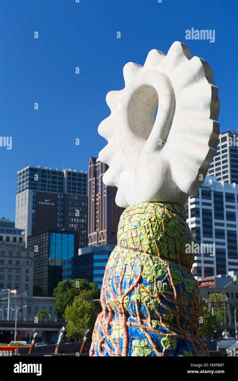 Sculpture On Southbank Promenade Melbourne Victoria Australia Stock
