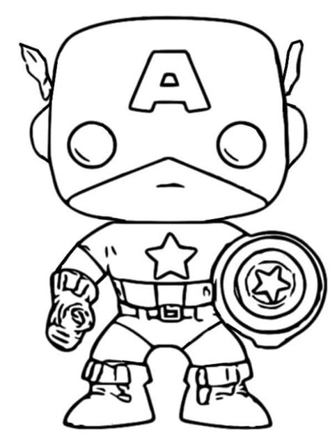 El Capitán América Lanza Escudo para colorear imprimir e dibujar