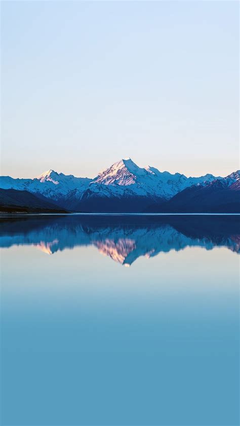 Mountain Lake Beautiful Nature Blue Sky Iphone 6 Plus Wallpaper ใน