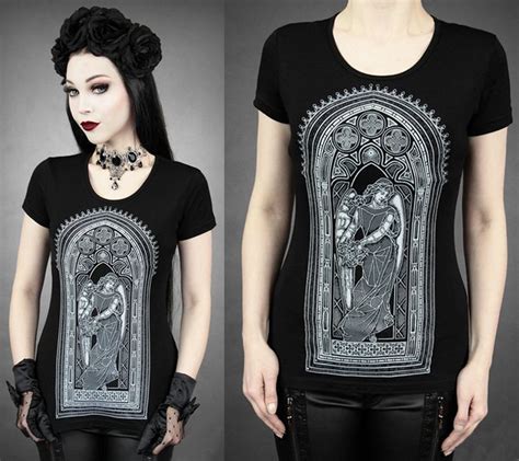 Nun Printed Womens Goth Tee Shirt Gothgothicteetee Shirtssteampunk