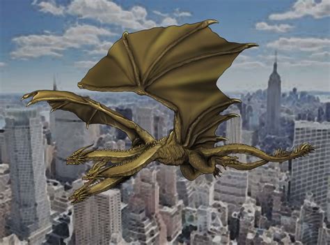 King Ghidorah 2019 Flying In The City By Misssaber444 On Deviantart