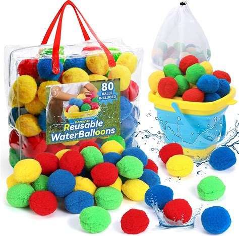 Karsspor 80 Reusable Water Balls Cotton Water Balls With