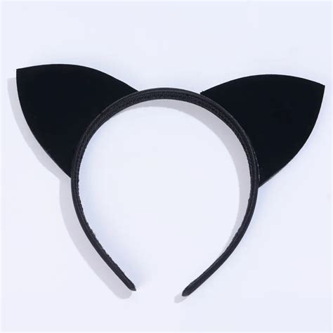 Sexy Black Cat Ears Headband Party Holiday Party Comfortable Stretch Fabric Hoop Elastic One