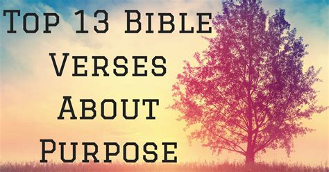 Top 13 Bible Verses About Purpose