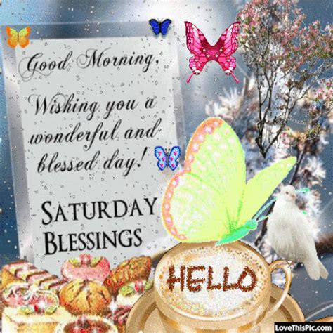 A few flowers for your girlfriend in the morning. Good Morning Saturday Blessings Gif Pictures, Photos, and ...