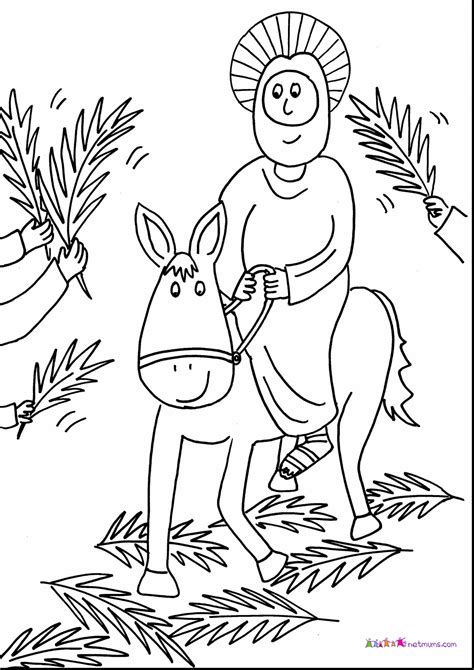 Palm Sunday Coloring Pages For Preschoolers At Free