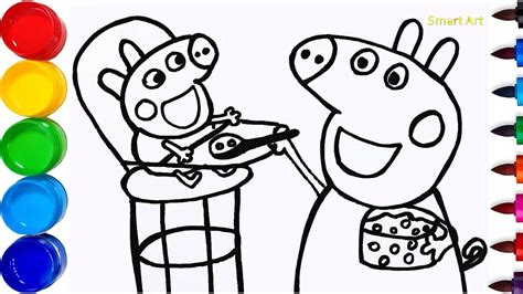 Belajar Cara Menggambar Dan Mewarnai Peppa Pig Baby Alexander Drawing