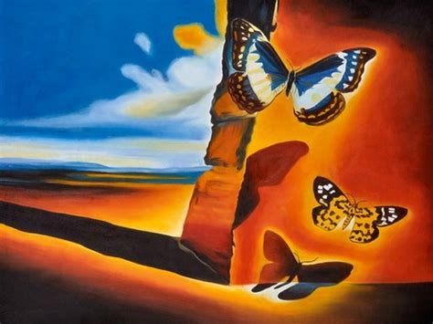 Landscape With Butterflies By Salvador Dali Oil Painting Reproductions