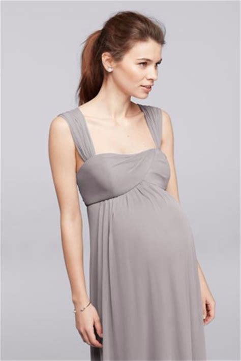 Empire Waist Maternity Bridesmaid Dress With Two Straps F19278 Wedding Party Dress Evening Dress