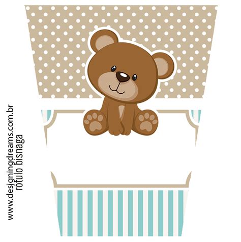 Juegos personalizados para baby shower con el tema trenecito estos. Osito para Fiesta de Niño: Mini Kit para Imprimir Gratis ...