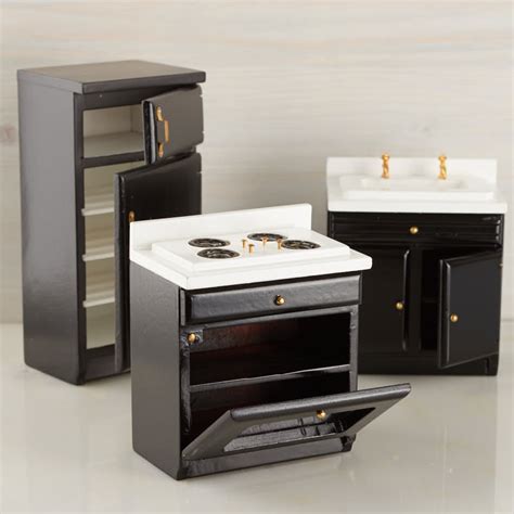 Browse through our collection of kitchen sets and accessories to decorate your dolls house miniature kitchen with style. Dollhouse Kitchen Appliance Set - Kitchen Miniatures - Dollhouse Miniatures - Doll Supplies ...