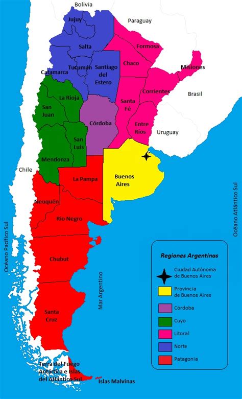 Argentina Mapa Regiones