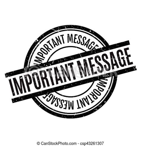 Important Message Rubber Stamp Grunge Design With Dust Scratches